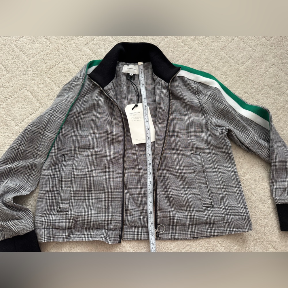 Current/Elliott/Women Dassen Plaid Side- Stripe Linen Jacket/NWT/ S - Picture 7 of 9